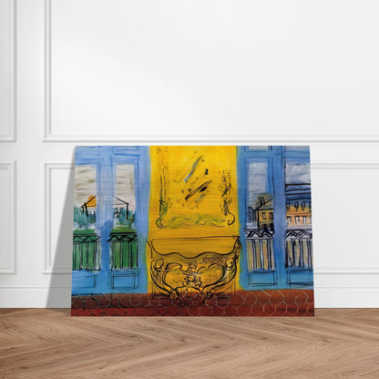 CONSOLE WITH TWO WINDOWS 1948 - Raoul Dufy Brushed Aluminum Print - 70x100 cm / 28x40 inches | Raoul Dufy Aluminum Print | Raoul Dufy Prints