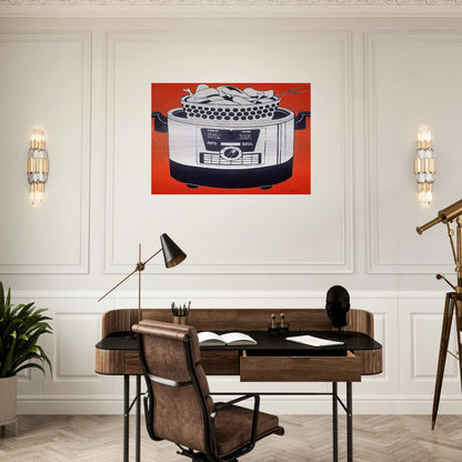 ROTO BROIL 1961 - Roy Lichtenstein Brushed Aluminum Print - 70x100 cm / 28x40 inches | Roy Lichtenstein Aluminum Print | Roy Lichtenstein Prints