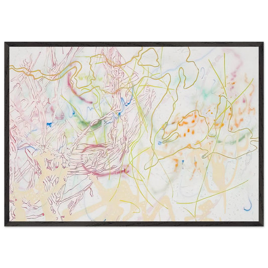 POLYTROPOS 1982 - Nancy Graves 70x100 cm / 28x40 inches Framed Art Print – Black Wooden Frame