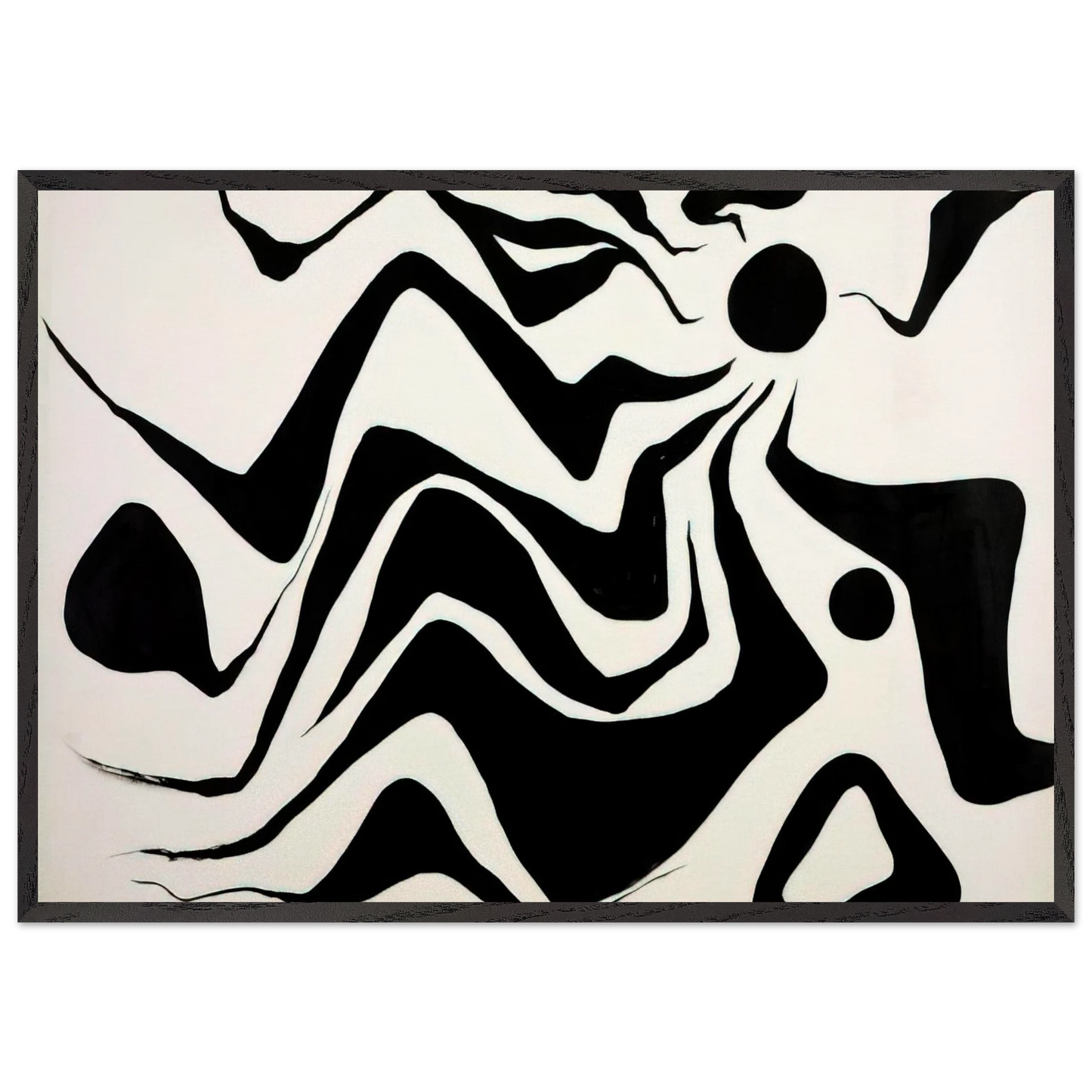 BLACK SUN 1953 - Alexander Calder 70x100 cm / 28x40 inches Framed Art Print – Black Wooden Frame