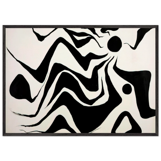 BLACK SUN 1953 - Alexander Calder 70x100 cm / 28x40 inches Framed Art Print – Black Wooden Frame