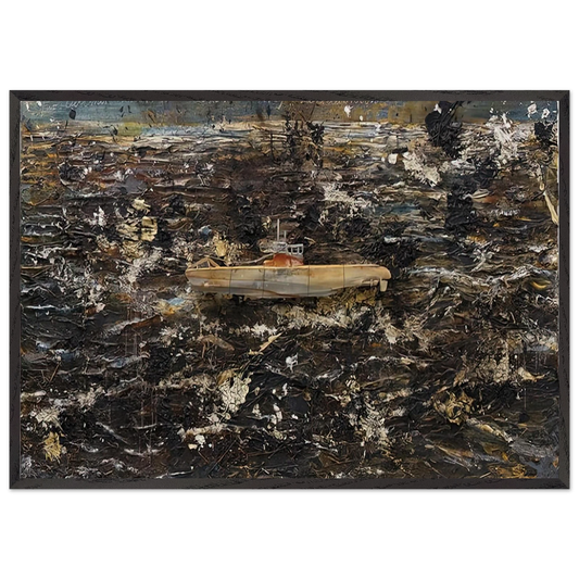 FOR VELIMIR KHLEBNIKOV THE DOCTRINE OF WAR BATTLES 2010 - Anselm Kiefer 70x100 cm / 28x40 inches Framed Art Print – Black Wooden Frame