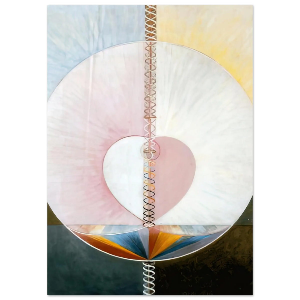 Hilma af Klint - WHAT A HUMAN BEING IS 1910 Wall art - 13x18 cm / 5x7 Inches - Fine Art Poster - -