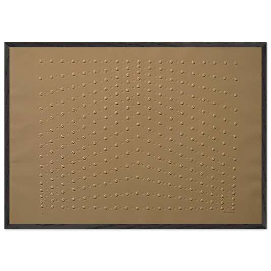 Superficie bianca - 1969 - Enrico Castellani 70x100 cm / 28x40 inches Framed Art Print – Black Wooden Frame