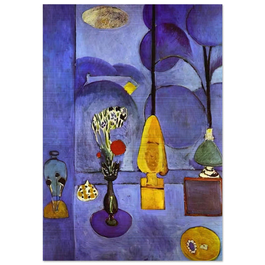 THE BLUE WINDOW 1911 - Henri Matisse Brushed Aluminum Print - 70x100 cm / 28x40 inches | Henri Matisse Aluminum Print | Henri Matisse Prints