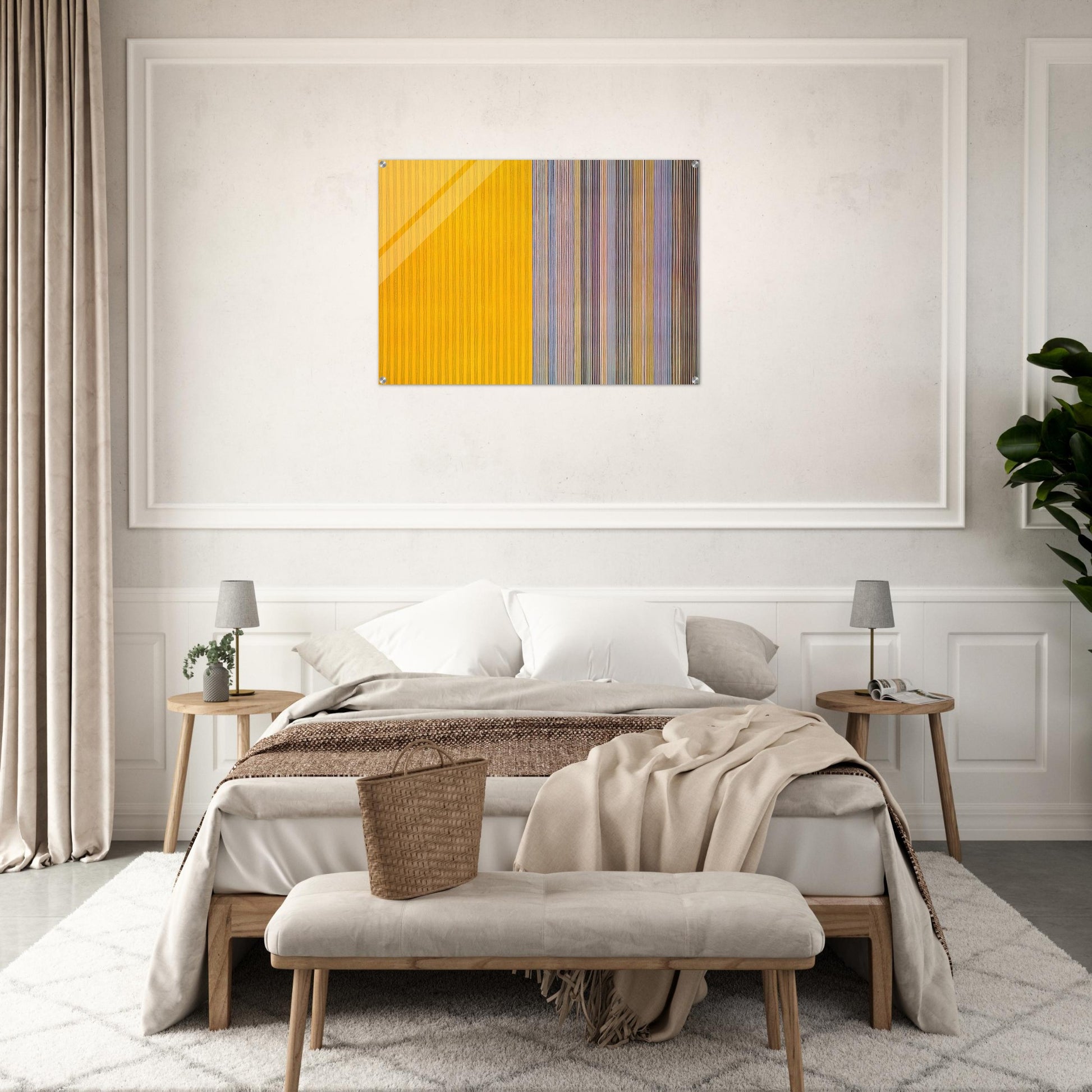 Half Lemon - 1969 - Gene Davis Acrylic Print - 70x100 cm / 28x40″ inches