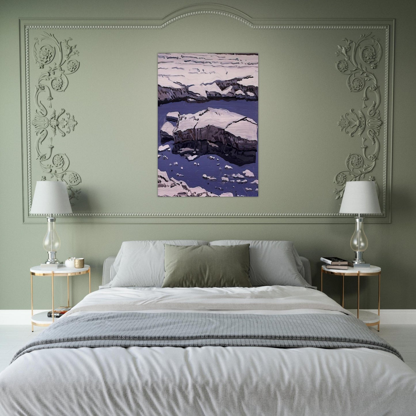 Study for Ice Flow, Allagash - 1996 - Neil Welliver Brushed Aluminum Print - 70x100 cm / 28x40 inches | Neil Welliver Aluminum Print | Neil Welliver Prints