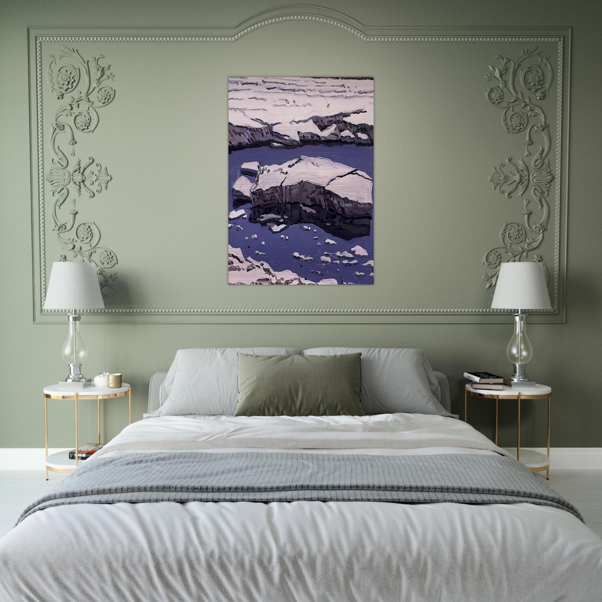 Study for Ice Flow, Allagash - 1996 - Neil Welliver Brushed Aluminum Print - 70x100 cm / 28x40 inches | Neil Welliver Aluminum Print | Neil Welliver Prints