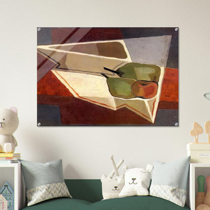 FRUIT WITH BOWL 1926 - Juan Gris Acrylic Print - 70x100 cm / 28x40″ inches | Juan Gris Wall Art | Juan Gris Prints