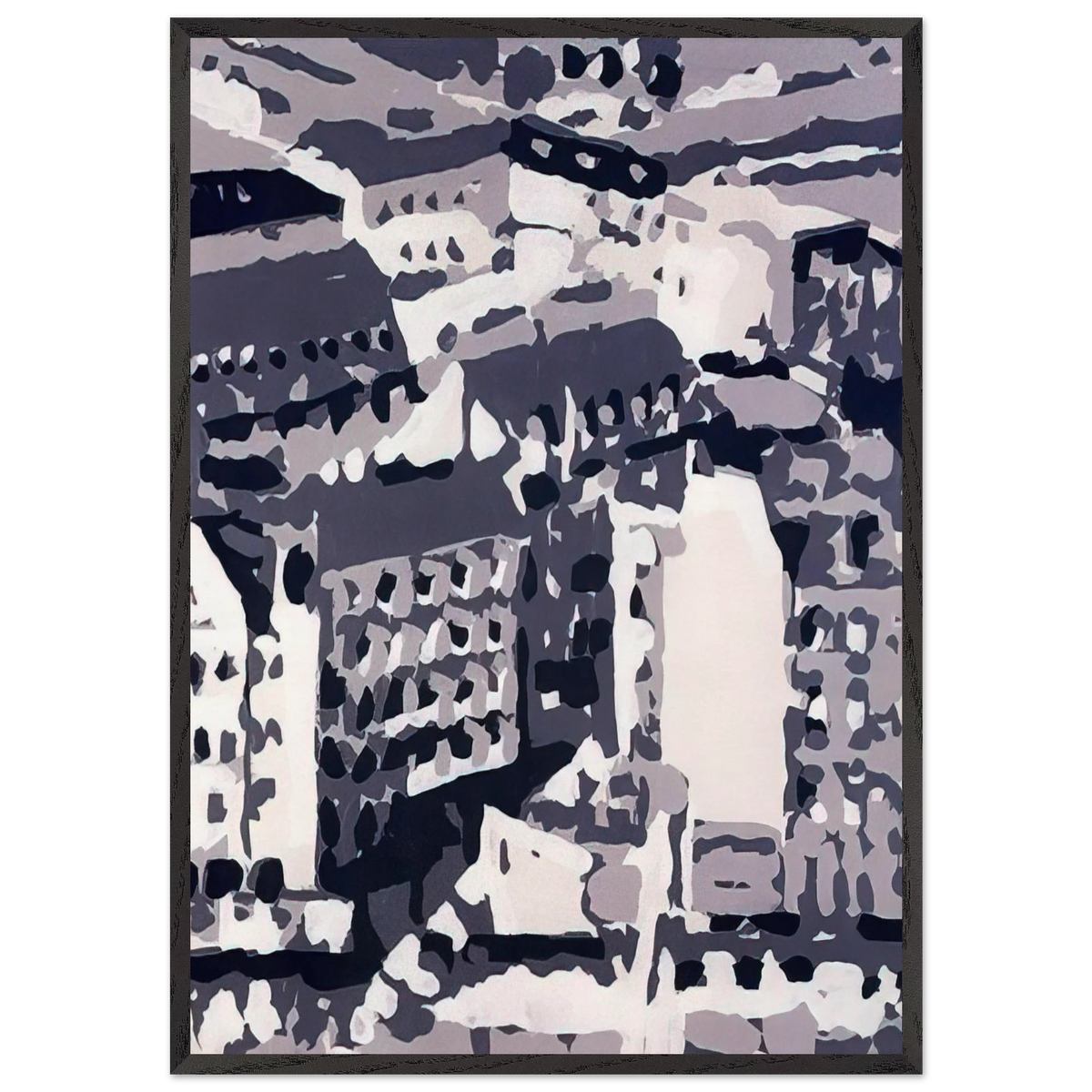 TOWNSCAPE 1969 2 - Gerhard Richter 70x100 cm / 28x40 inches Framed Art Print – Black Wooden Frame
