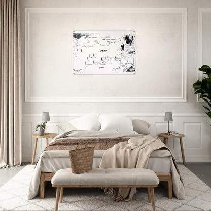 Map of Eastern U.S.S.R. Missile Bases - Andy Warhol Acrylic Print - 70x100 cm / 28x40″ inches