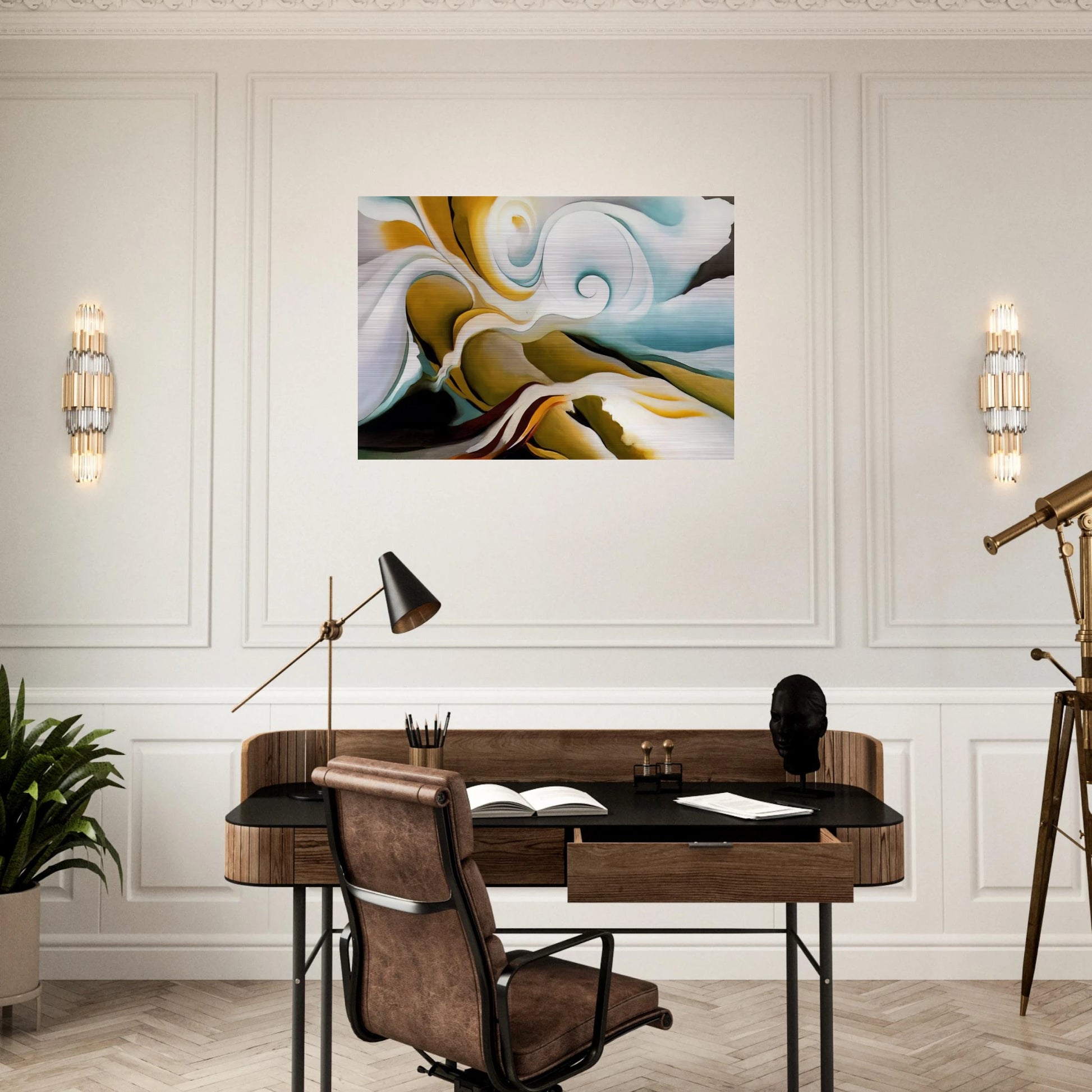 Nature Forms Gasp - Georgia O'Keeffe Brushed Aluminum Print - 70x100 cm / 28x40 inches | Georgia O'Keeffe Aluminum Print | Georgia O'Keeffe Prints