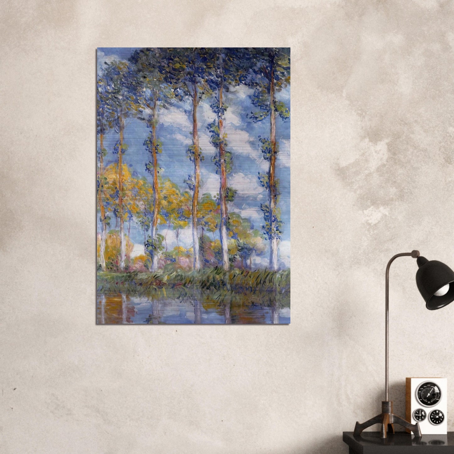 Poplars - claude monet Brushed Aluminum Print - 70x100 cm / 28x40 inches | claude monet Aluminum Print | claude monet Prints