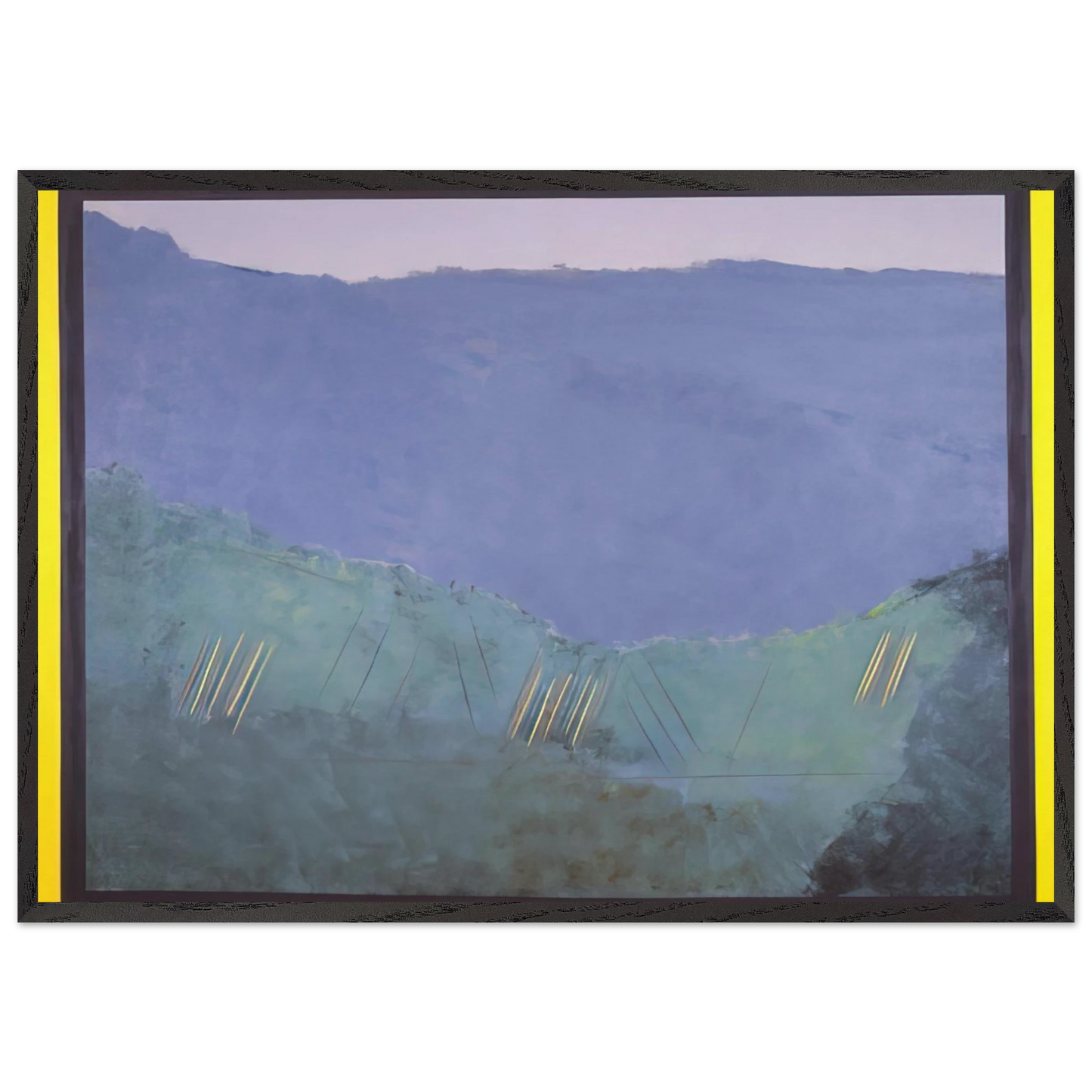 Cheat River - 1968 - Ronnie Landfield 70x100 cm / 28x40 inches Framed Art Print – Black Wooden Frame