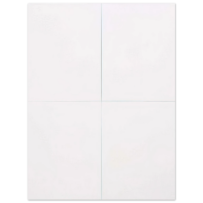 Robert Rauschenberg - WHITE PAINTING FOUR PANEL 1951  75x100 cm / 30x40inches Fine Art Poster
