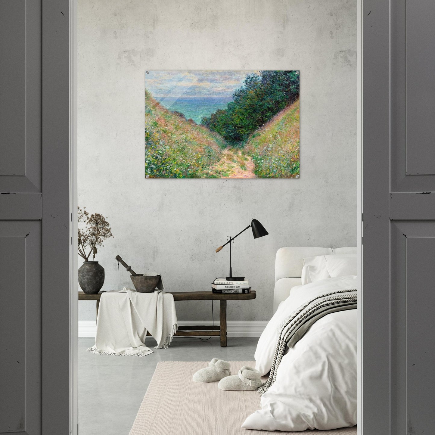 Path at La Cavee, Pourville - claude monet Acrylic Print - 70x100 cm / 28x40″ inches