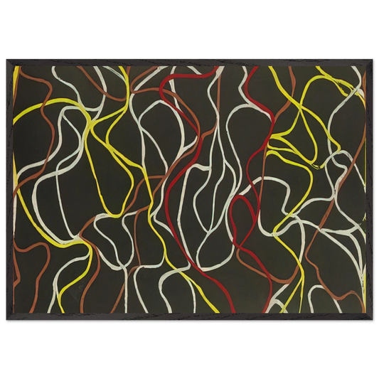 Beyond Eagles Mere 2 - 2001 - Brice Marden 70x100 cm / 28x40 inches Framed Art Print – Black Wooden Frame