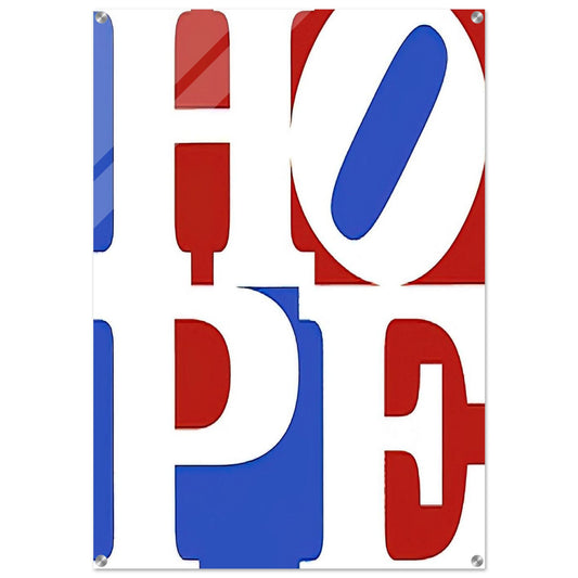 Hope - Robert Indiana Acrylic Print - 70x100 cm / 28x40″ inches
