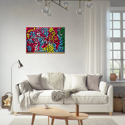 UNTITLED 1987 - Keith Haring Brushed Aluminum Print - 70x100 cm / 28x40 inches | Keith Haring Aluminum Print | Keith Haring Prints