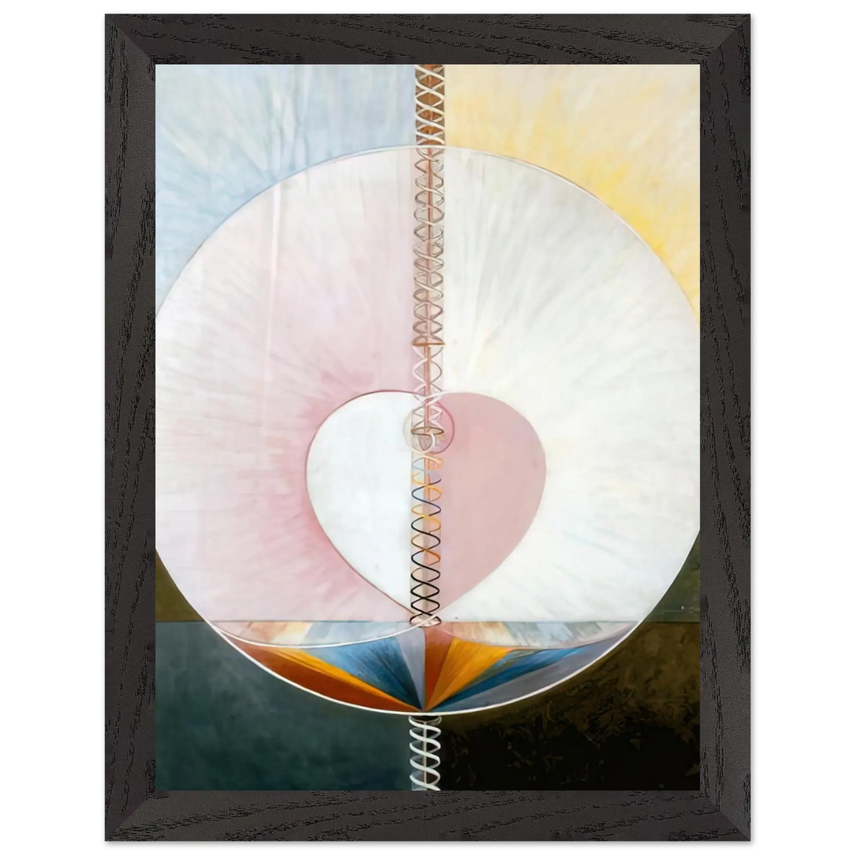 Hilma af Klint - WHAT A HUMAN BEING IS 1910 Wall art - 60x80 cm / 24x32 Inches - Premium Wooden Framed Poster With Fine Art Paper - Wood frame