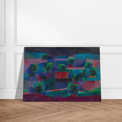 Moonlit Landscape - 1958 - Johannes Itten Brushed Aluminum Print - 70x100 cm / 28x40 inches | Johannes Itten Aluminum Print | Johannes Itten Prints