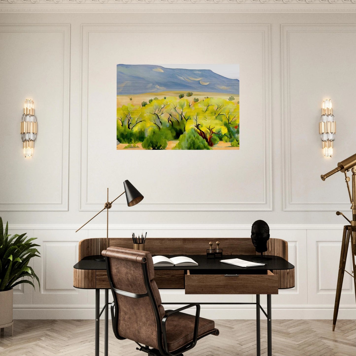 Cottonwood III - Georgia O'Keeffe Brushed Aluminum Print - 70x100 cm / 28x40 inches | Georgia O'Keeffe Aluminum Print | Georgia O'Keeffe Prints