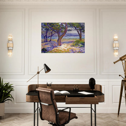 IL MEDITERRANEO PRESSO LE LAVANDOU - Theo van Rysselberghe Brushed Aluminum Print - 70x100 cm / 28x40 inches | Theo van Rysselberghe Aluminum Print | Theo van Rysselberghe Prints