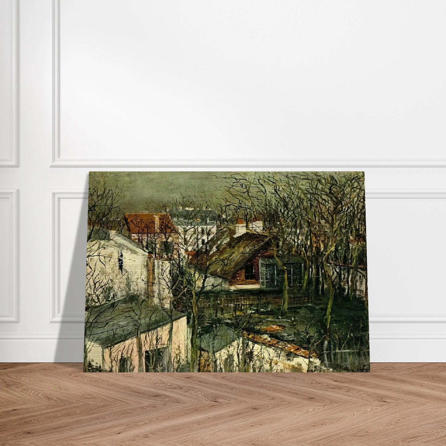 THE BERLIOZ HOUSE - Maurice Utrillo Brushed Aluminum Print - 70x100 cm / 28x40 inches | Maurice Utrillo Aluminum Print | Maurice Utrillo Prints
