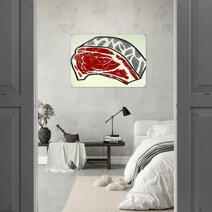 STANDING RIB 1962 - Roy Lichtenstein Acrylic Print - 70x100 cm / 28x40″ inches
