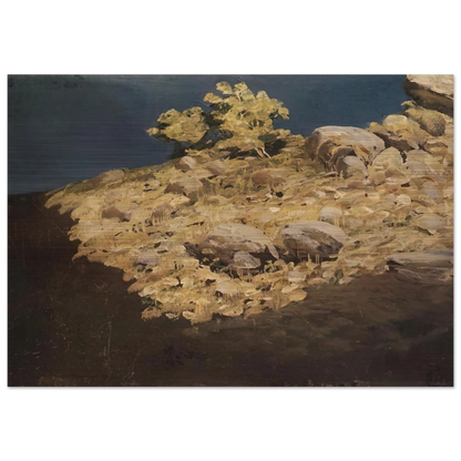 Mountain slope. Crimea - Arkhyp Kuindzhi Brushed Aluminum Print - 70x100 cm / 28x40 inches | Arkhyp Kuindzhi Aluminum Print | Arkhyp Kuindzhi Prints