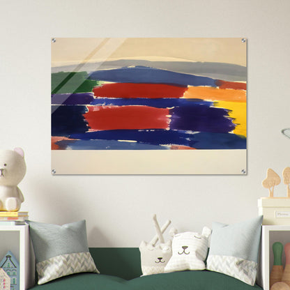 Village In The Moon - 1985 - Ronnie Landfield Acrylic Print - 70x100 cm / 28x40″ inches