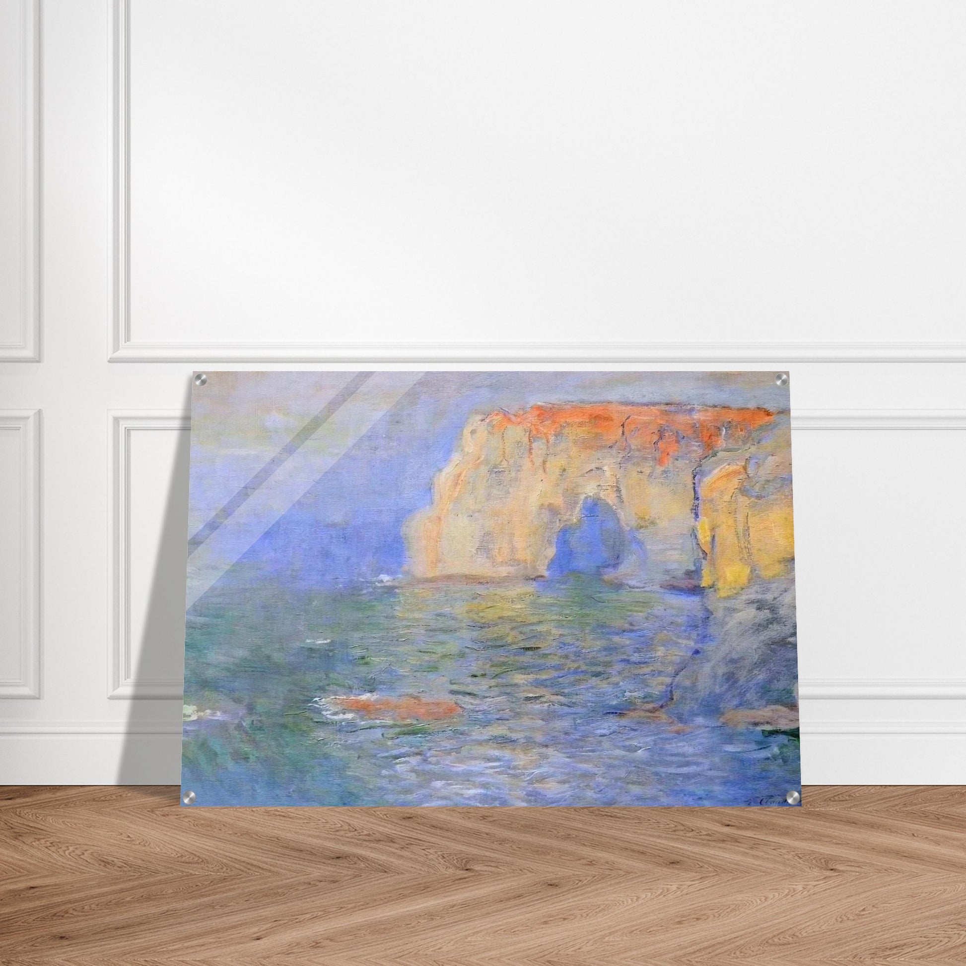 The Manneport, Reflections of Water - claude monet Acrylic Print - 70x100 cm / 28x40″ inches