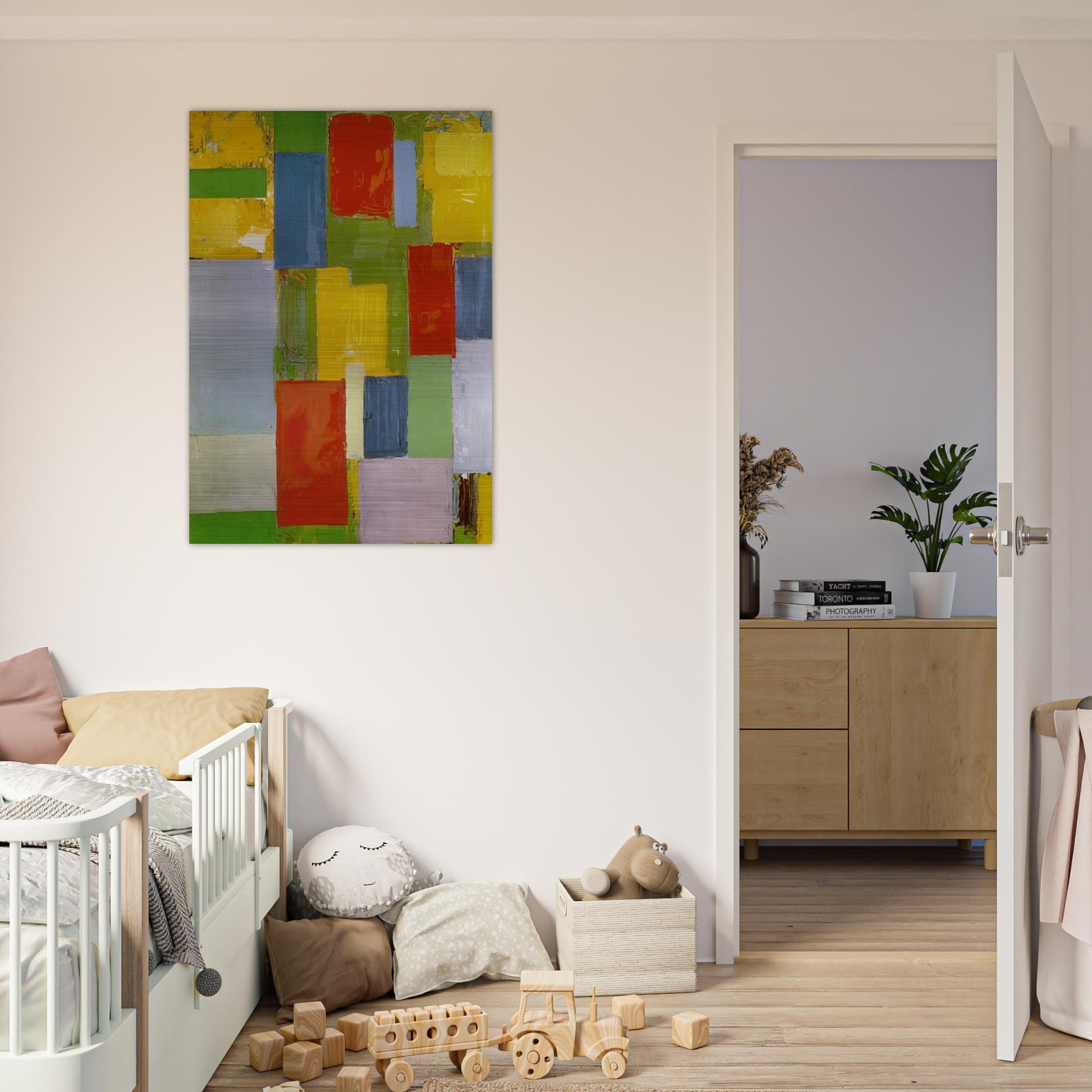 Abstract Euphony - Hans Hofmann Brushed Aluminum Print - 70x100 cm / 28x40 inches | Hans Hofmann Aluminum Print | Hans Hofmann Prints