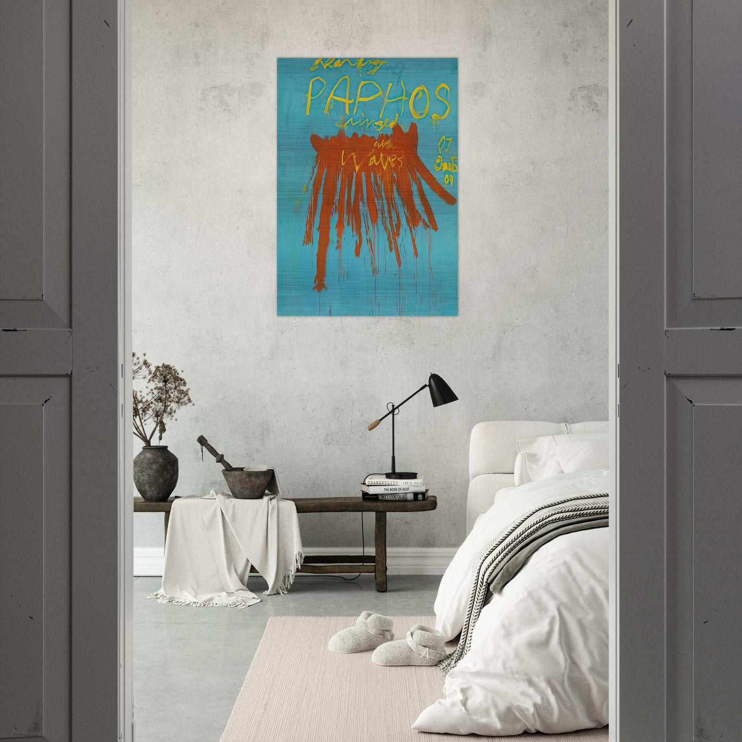 Leaving Paphos Ringed With Waves IV - Cy Twombly Brushed Aluminum Print - 70x100 cm / 28x40 inches | Cy Twombly Aluminum Print | Cy Twombly Prints