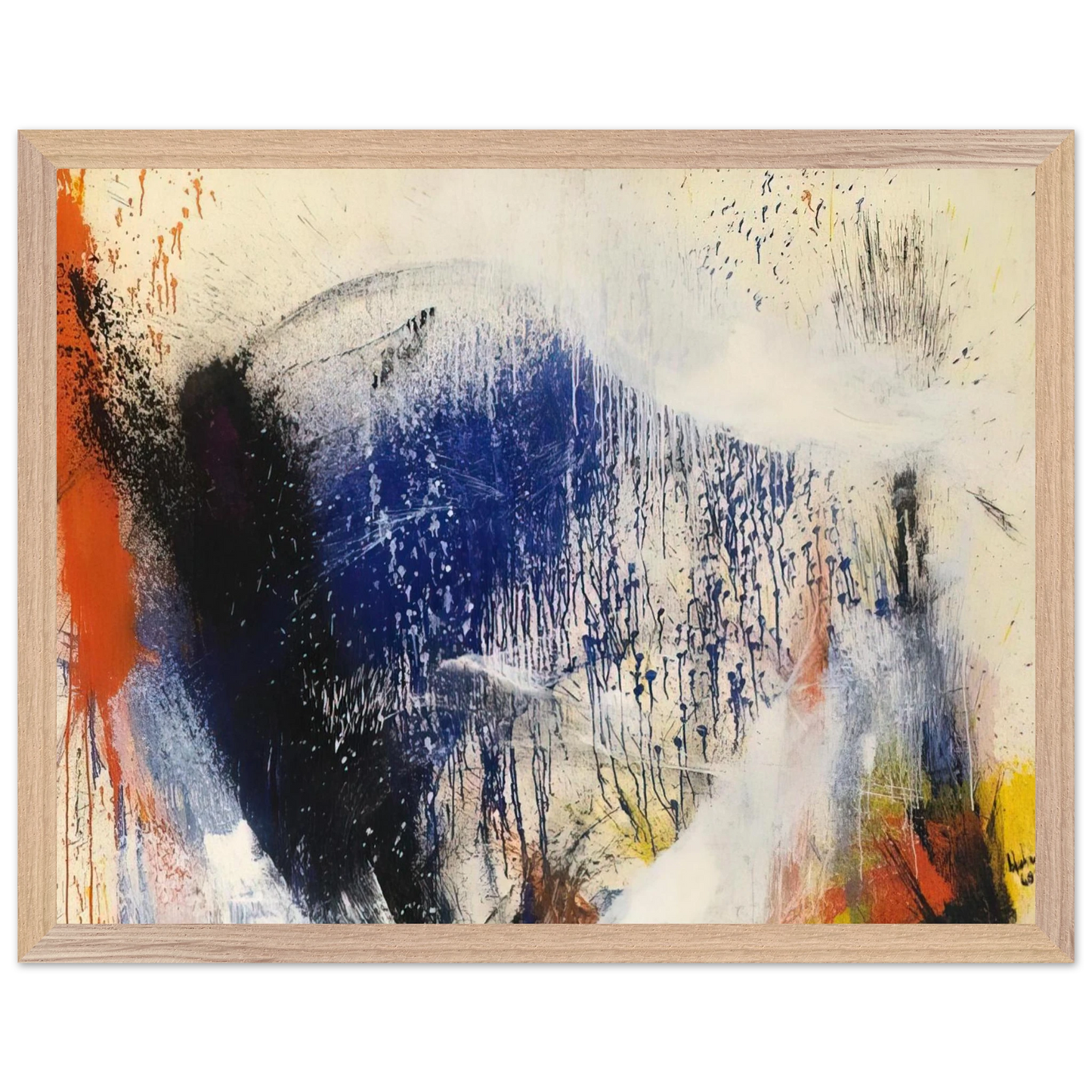 Helen Frankenthaler - Untitled - 1960 Wall art - A3 (29.7 x 42  cm) - Premium Wooden Framed Poster With Fine Art Paper-canvas - Wood frame