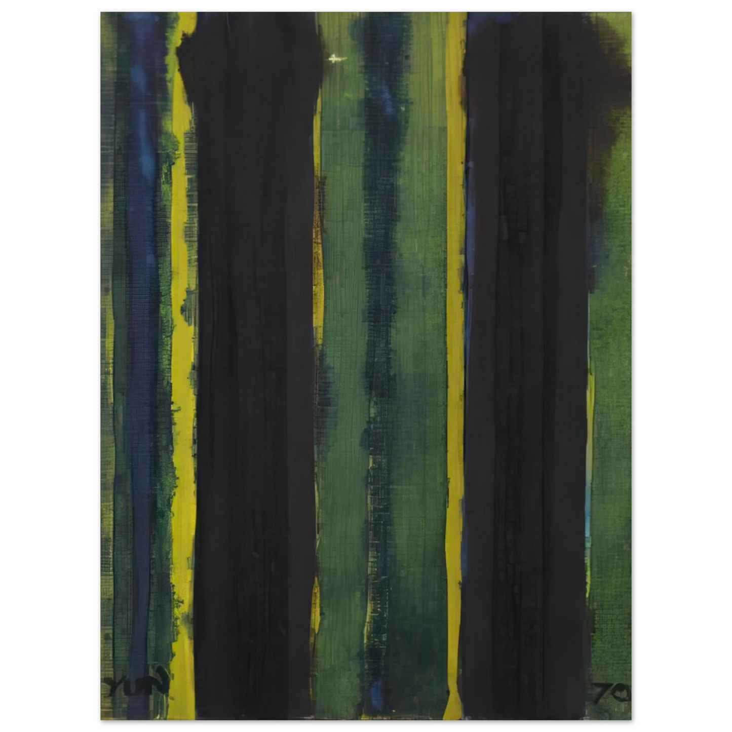 Yun Hyong-keun - Untitled - 1970  75x100 cm / 30x40inches Fine Art Poster