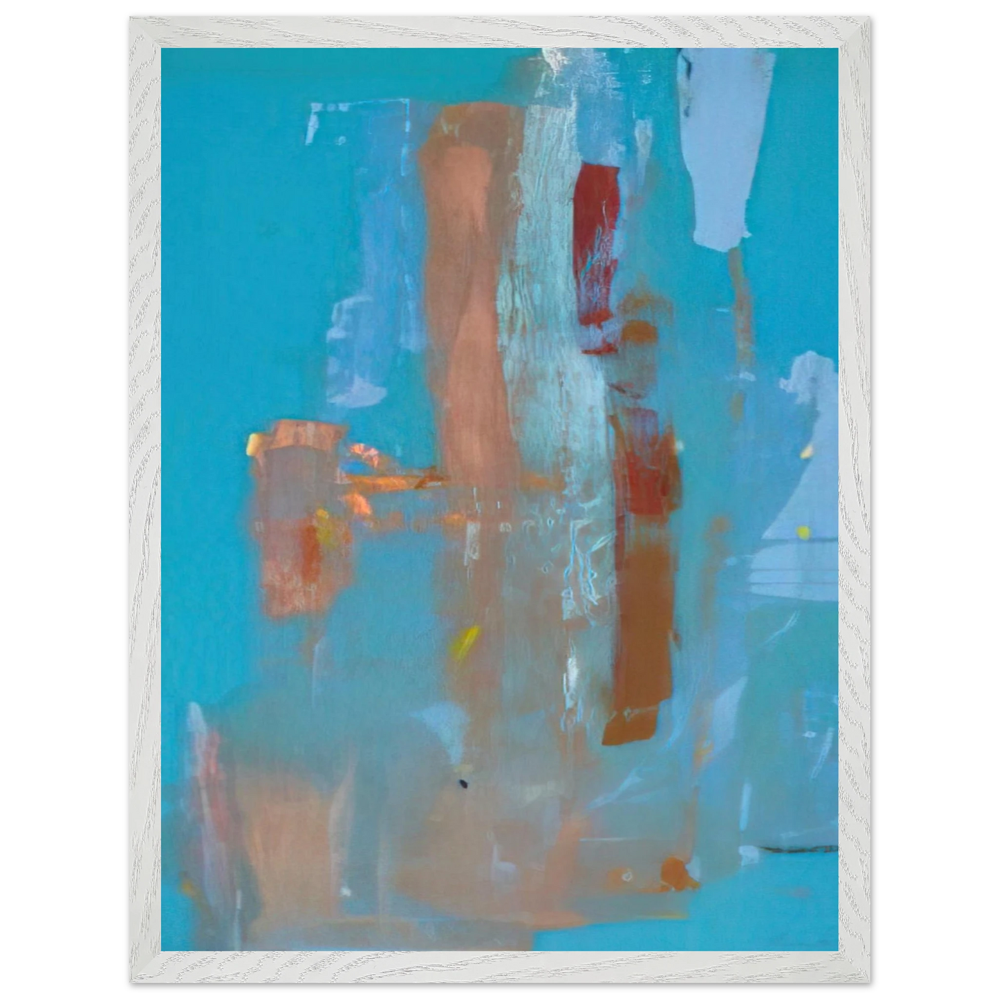 Helen Frankenthaler - In on Blue - 1976 Wall art - 35x35 cm / 14x14 inches - Fine Art Poster-canvas - -