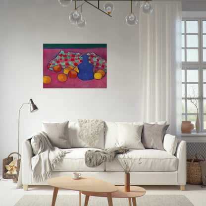BLAUE VASE MIT ORANGEN 1908 - Alexej von Jawlensky Brushed Aluminum Print - 70x100 cm / 28x40 inches | Alexej von Jawlensky Aluminum Print | Alexej von Jawlensky Prints