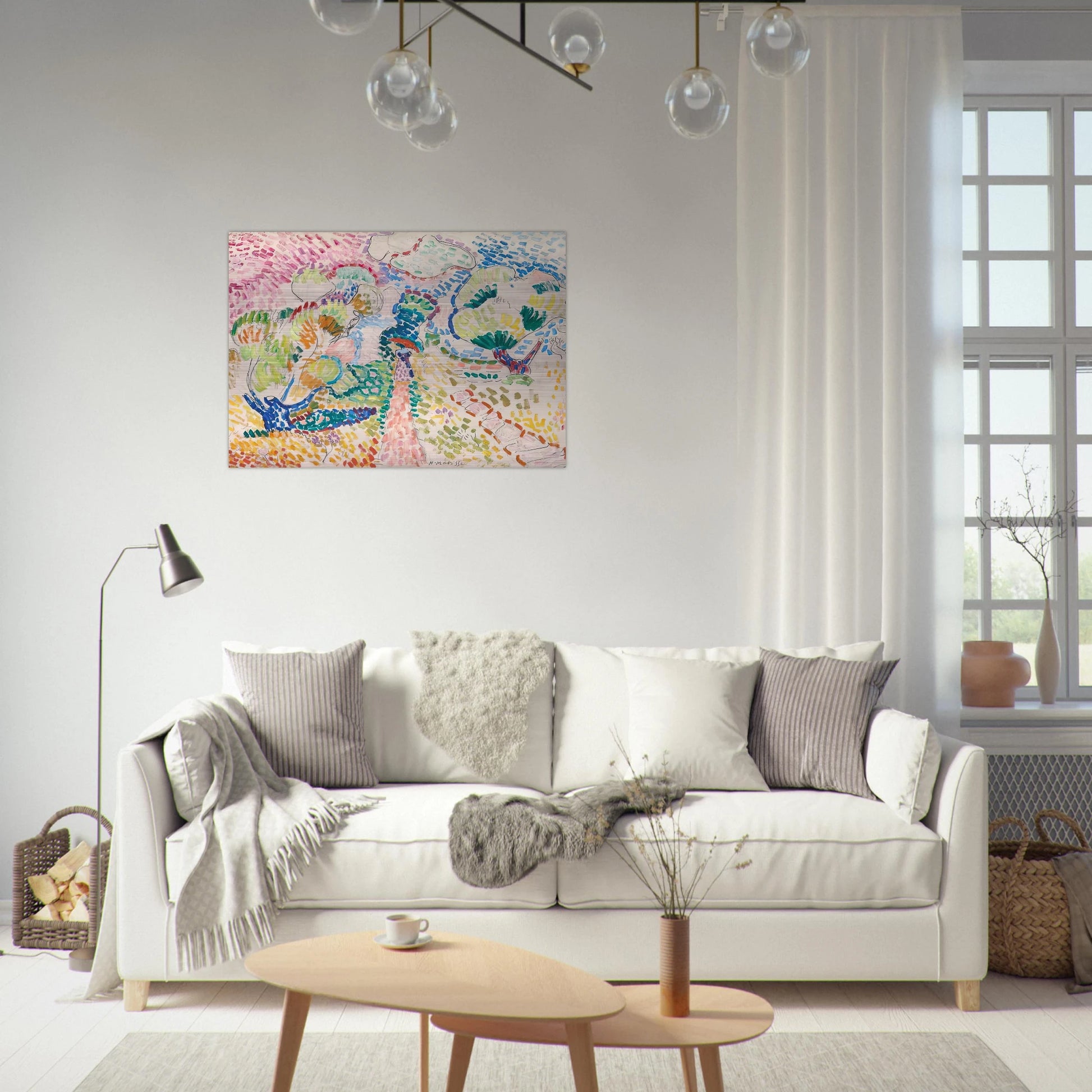 MADAME MATISSE IN THE OLIVE GROVE 1905 - Henri Matisse Brushed Aluminum Print - 70x100 cm / 28x40 inches | Henri Matisse Aluminum Print | Henri Matisse Prints