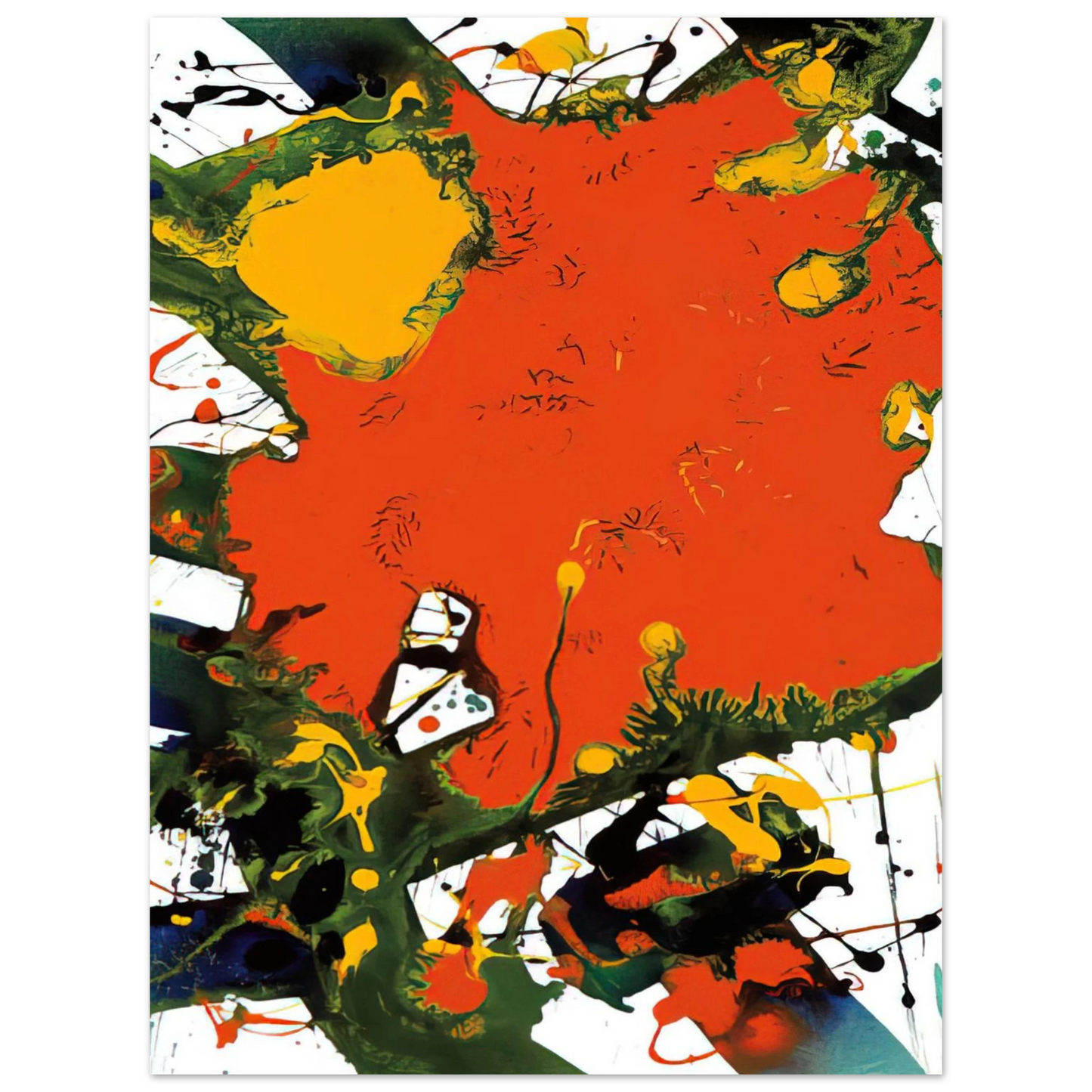 Sam Francis - Untitled  SFP94-127  SFF 1797   75x100 cm / 30x40inches Fine Art Poster