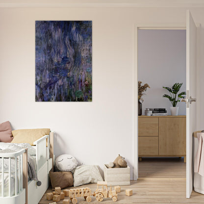 Water Lilies, Reflection of a Weeping Willows - claude monet Brushed Aluminum Print - 70x100 cm / 28x40 inches | claude monet Aluminum Print | claude monet Prints
