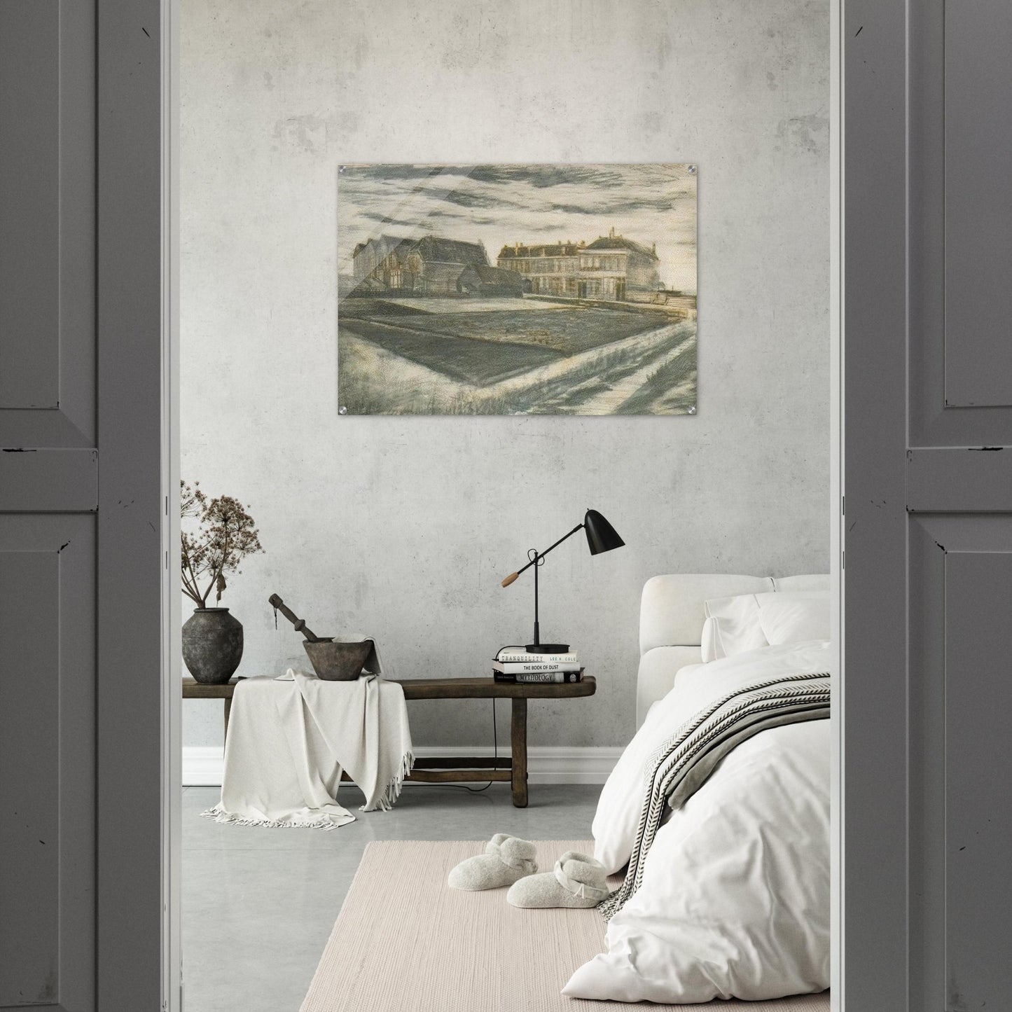 The Houses on Schenkweg where Van Gogh Lived - Vincent van Gogh Acrylic Print - 70x100 cm / 28x40″ inches