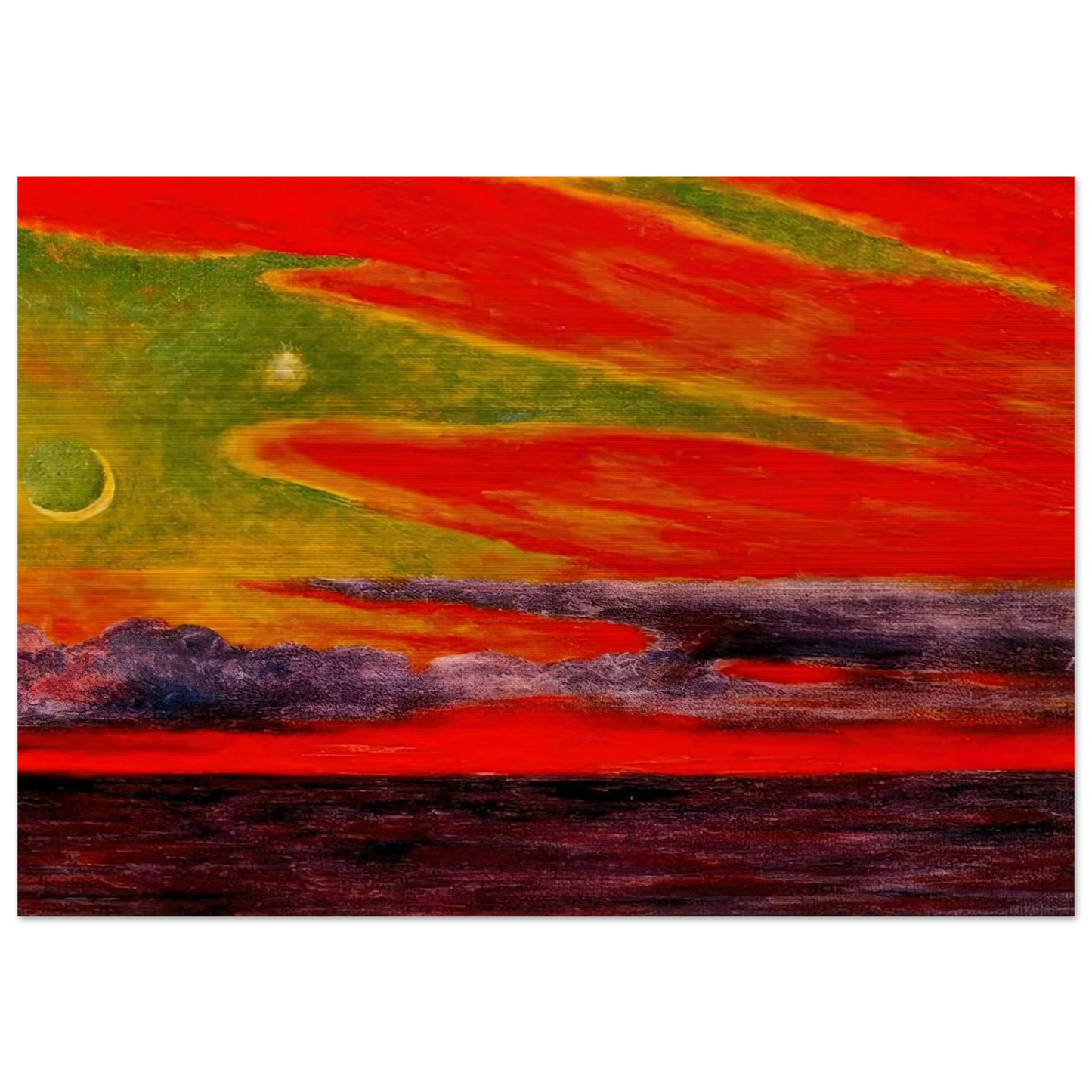 EVENING TWILIGHT AT ACAPULCO 1956 - Diego Rivera Brushed Aluminum Print - 70x100 cm / 28x40 inches | Diego Rivera Aluminum Print | Diego Rivera Prints