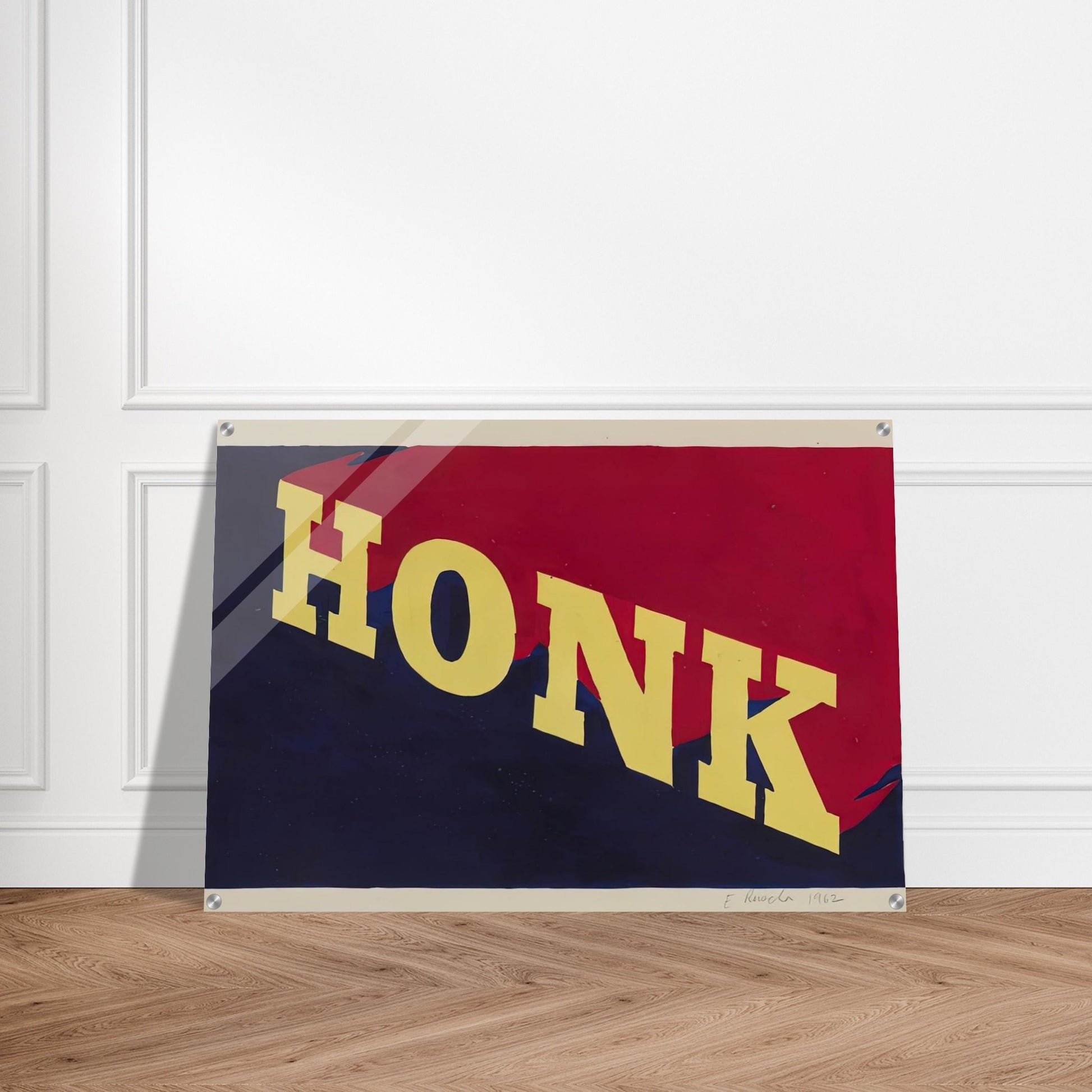 HONK 1962 - Edward Ruscha Acrylic Print - 70x100 cm / 28x40″ inches