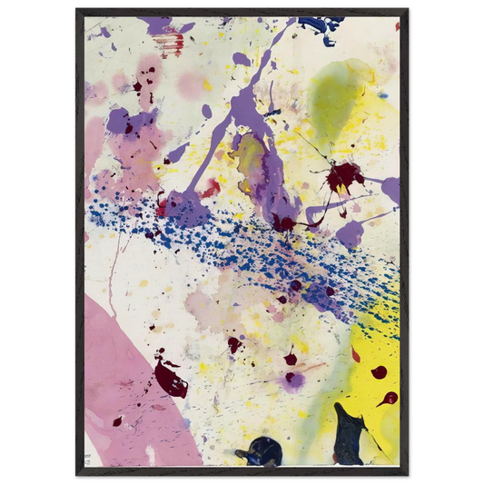 Untitled  SF 90-342  - Sam Francis 70x100 cm / 28x40 inches Framed Art Print – Black Wooden Frame