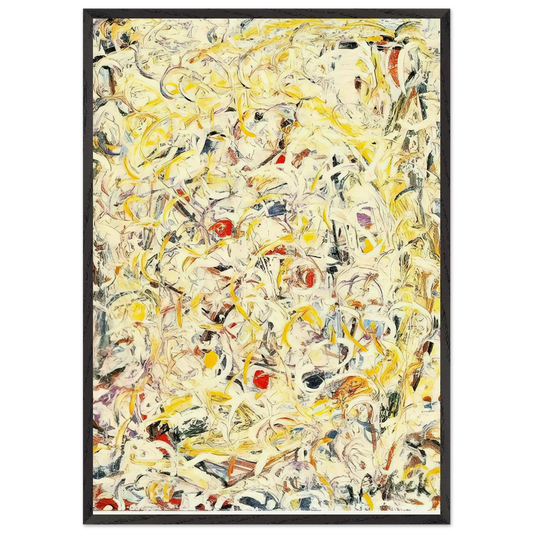SHIMMERING SUBSTANCE 1946 1 - Jackson Pollock 70x100 cm / 28x40 inches Framed Art Print – Black Wooden Frame