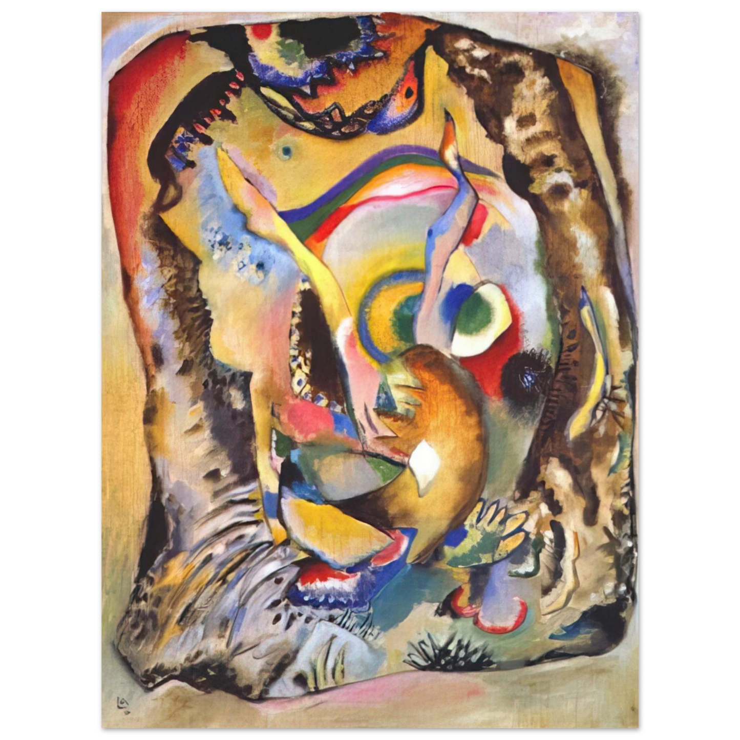 Wassily Kandinsky - PAINTING ON LIGHT GROUND 1916  75x100 cm / 30x40inches Fine Art Poster