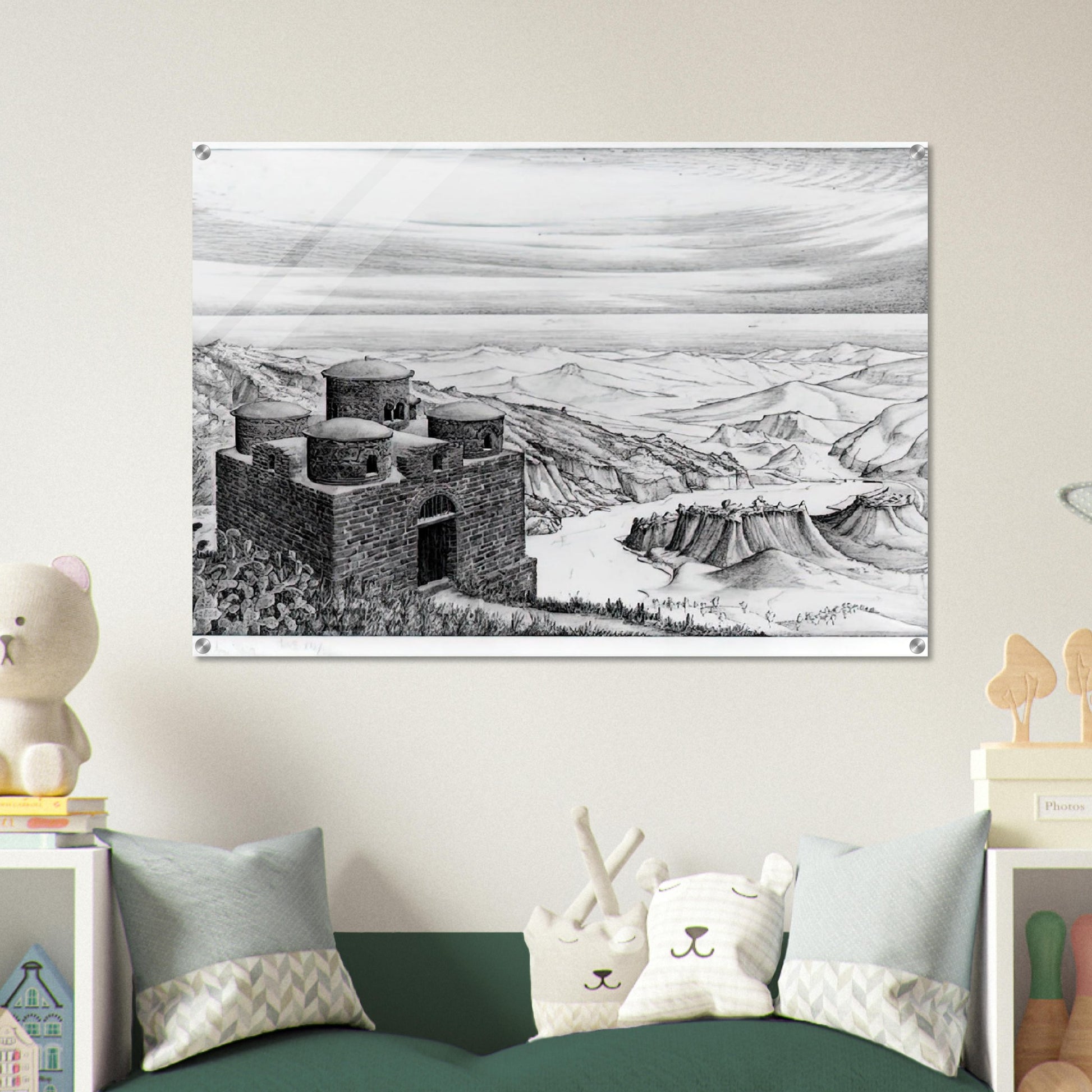 CATTOLICA OF STILO CALABRIA 1930 - MC Escher Acrylic Print - 70x100 cm / 28x40″ inches | Maurits Cornelis Escher Prints