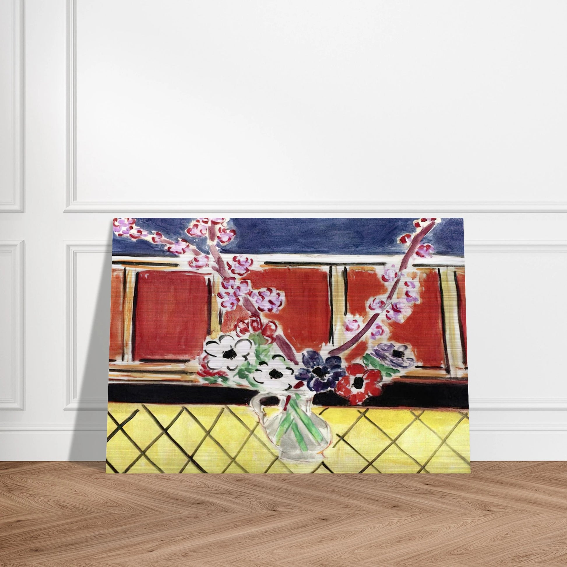 ANEMONES AND PEACH BLOSSOMS 1944 - Henri Matisse Brushed Aluminum Print - 70x100 cm / 28x40 inches | Henri Matisse Aluminum Print | Henri Matisse Prints