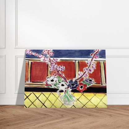 ANEMONES AND PEACH BLOSSOMS 1944 - Henri Matisse Brushed Aluminum Print - 70x100 cm / 28x40 inches | Henri Matisse Aluminum Print | Henri Matisse Prints